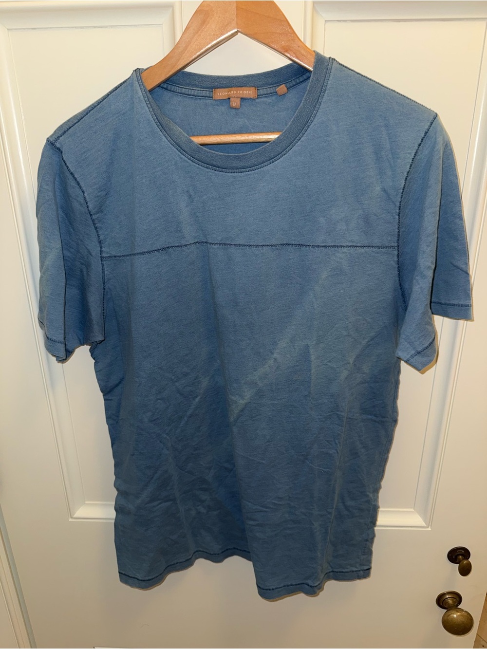 Blue Short-Sleeve Men's Crewneck T-Shirt by Tom Ford